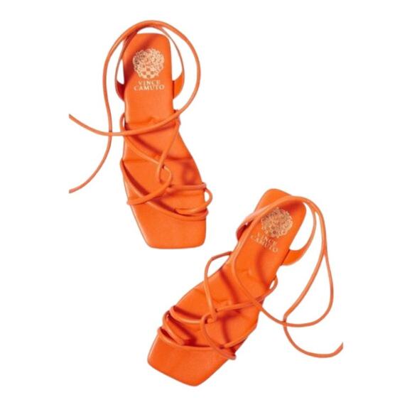 Vince Camuto Alminda Orange Strappy Sandal Size 8 NWT $110 MSRP - Picture 1 of 6